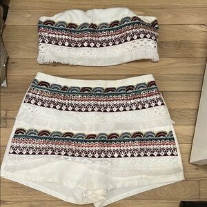 Blithe LA White Two-Piece Embroidered Set